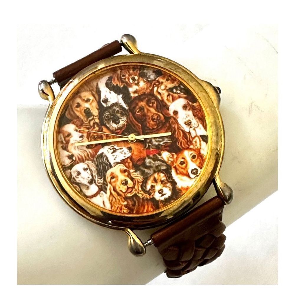 Vintage The Bridgeman Art library Ditz dog spread watch